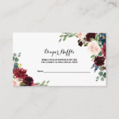 Herbst Rustikales Dazzling Burgundy Diaper Raffel Begleitkarte (Vorderseite)