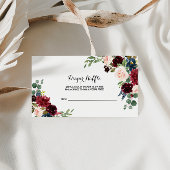 Herbst Rustikales Dazzling Burgundy Diaper Raffel Begleitkarte