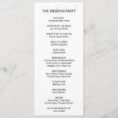 Herbst-Rustikales Dazzling-Hochzeitsprogramm Programm (Rückseite)