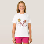 Herbst. Rustikales Fahrrad mit Sonnenblumen T-Shirt (Vorne ganz)