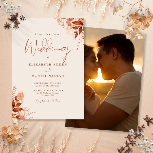 Herbst Rustikales Foto Terrakotta auf dem Monte Ta Einladung