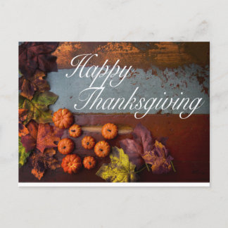 Herbst Rustikales Glück dank Hübscher Blätter Postkarte