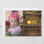 Herbst Rustikales Herbstland Foto Geburtstag Einladung (Vorderseite)