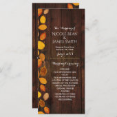 Herbst Rustikales Hochzeitsprogramm für Goldene Bl Programm (Vorne/Hinten)