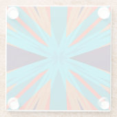 Herbst Rustikales Land Türkis Orange Lila Star Glasuntersetzer (Rückseite)