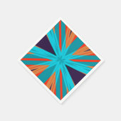 Herbst Rustikales Land Türkis Orange Lila Star Serviette (Ecke)