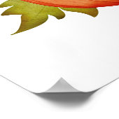 Herbst Rustikales Pumpkin glücklich Erntedankfest Poster (Ecke)