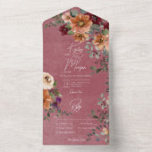 Herbst Rustikales Rost & Wein Weinkultur und Erde  All In One Einladung (Innen Boden)