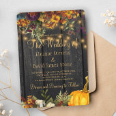 Herbst rustikales Stallholz Hochzeit Einladung