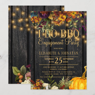 Herbst rustikales Stallholz Ich mache Grillen Enga Einladung