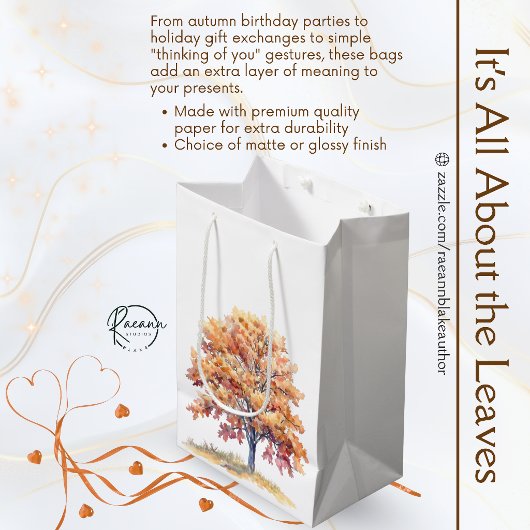 Herbst-Saison-Baum-Design-Geschenktasche Mittlere Geschenktüte