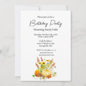 Herbst-Saison Pumpkin Geburtstagsparty Einladung (Vorderseite)