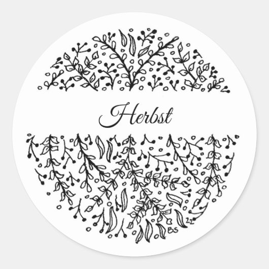 Herbst - Saisonaufkleber Runder Aufkleber (Vorderseite)
