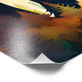 Herbst Sasquatsch Farbenfrohe Landschaft Fotodruck (Ecke)