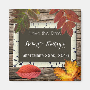 Herbst "Save the Date" Hochzeit Magnet