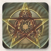 Herbst schattiert Pentagramm Untersetzer (Vorderseite)