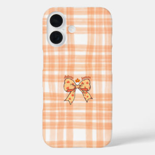 Herbst-Schleife-Ästhetik-Gemütliches Orange iPhone 16 Hülle