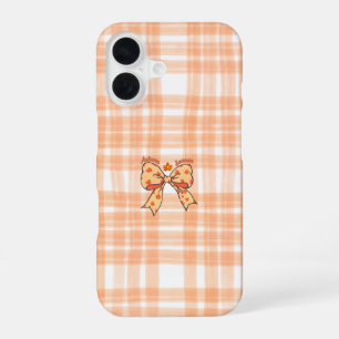 Herbst-Schleife-Ästhetik-Gemütliches-Orange-iPhone iPhone 16 Hülle