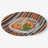 Herbst Schöne Sammlung beliebter Erntedank Pappteller (Schrägansicht)