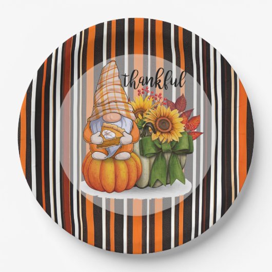 Herbst Schöne Sammlung beliebter Erntedank Pappteller (Vorderseite)