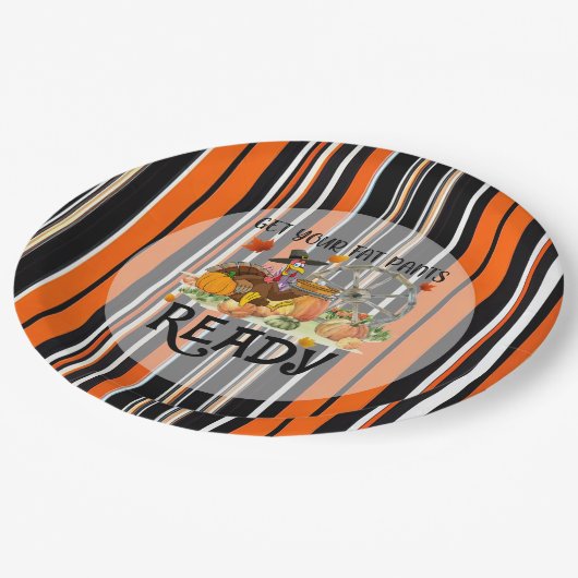 Herbst Schöne Sammlung Moderner Erntedank Pappteller (Schrägansicht)