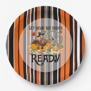 Herbst Schöne Sammlung Moderner Erntedank Pappteller