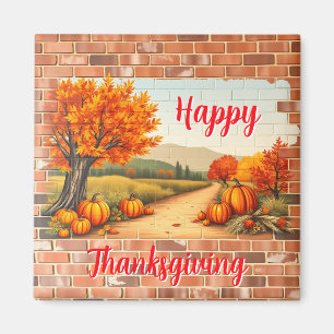 Herbst Schönes Modernes glückliches Erntedankfest Magnet