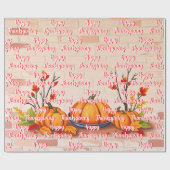 Herbst Schönes Popular Happy Thanksgiving Geschenkpapier (Flach)