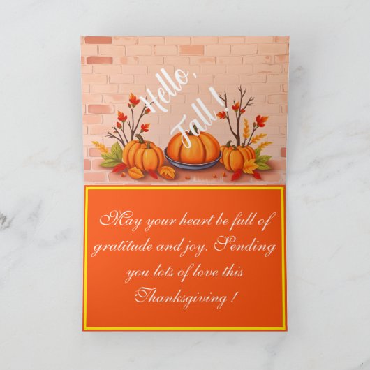 Herbst Schönes Popular Happy Thanksgiving Karte (Innenseite)