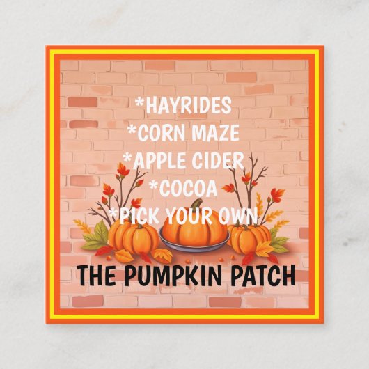 Herbst Schönes Popular Happy Thanksgiving Quadratische Visitenkarte (Vorderseite)