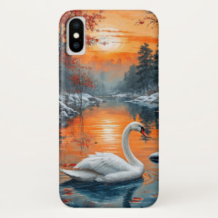 Herbst See Schwan Landschaftsdesign Case-Mate iPhone Hülle