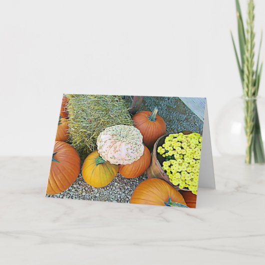Herbst-Segnungen fallen Pumpkin-Anzeigetafel Karte (Vorderseite)