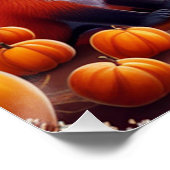 Herbst Segnungen Golden Blätter Pumpkins Tiere Poster (Ecke)