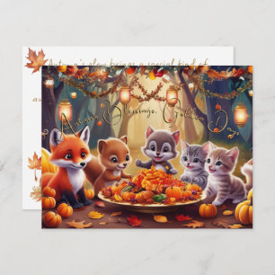 Herbst Segnungen Goldene Tage Feierliche Momente Karte