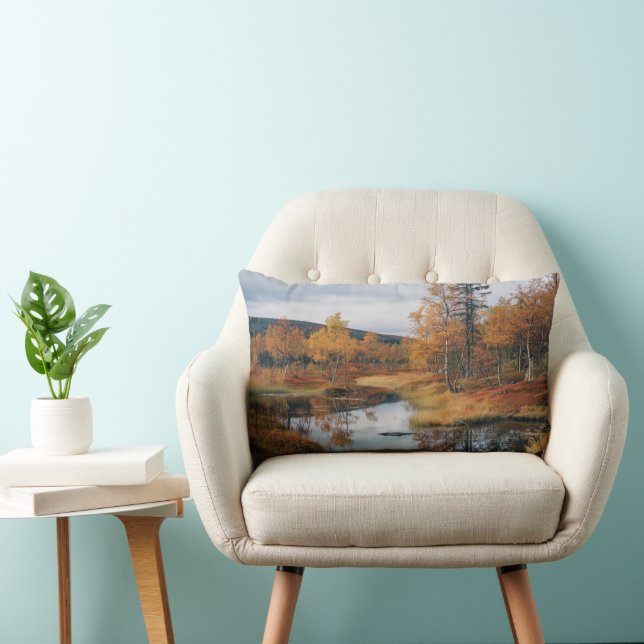 Herbst Serenade Finnisch Ruska Reflektionen Lendenkissen (Stuhl )