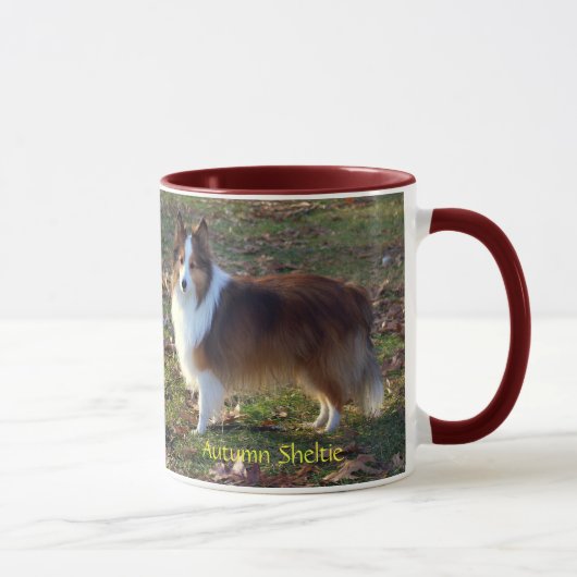 Herbst Sheltie Tasse (Rechts)