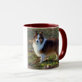 Herbst Sheltie Tasse (VorderseiteRechts)