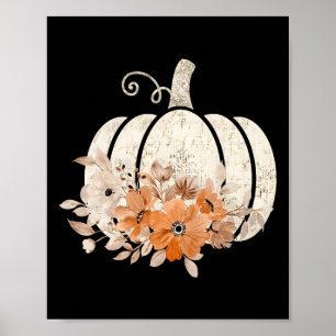Herbst-Shirt Frauen Vintage Kürbis Herbst Grafik T Poster