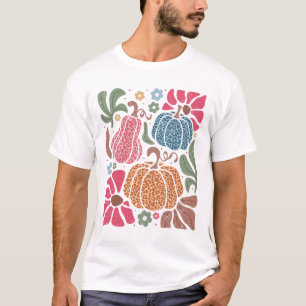 Herbst-Shirt Frauen Vintage-Kürbis Herbst Grafik T T-Shirt