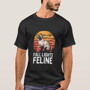 Herbst-Siamesen-Katzen-Lichter-Design - Herbstlich T-Shirt