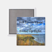 Herbst Sieben Mal aufstehen Acht Magnet (Vorderseite/Rückseite)