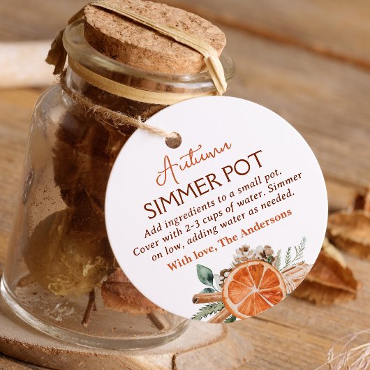 Herbst Simmer Pot Fall Simmering Potpourri Geschenkanhänger