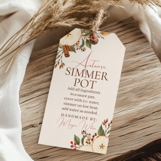 Herbst-Simmer-Topf Herbst-Geschenk-Anhänger Geschenkanhänger