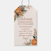 Herbst-Simmering-Potpourri Geschenkanhänger (Vorderseite)