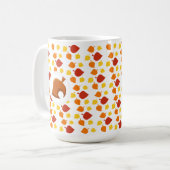 Herbst sinkende Blätter Tierquetschen Kaffeekochen Kaffeetasse (Vorderseite Links)