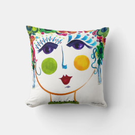 Herbst - Sinti und Roma Garden Girl Cotton Pillow Kissen