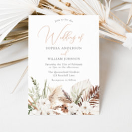 Herbst & Sommer Bohemische Blumenhochzeit Einladun Einladung