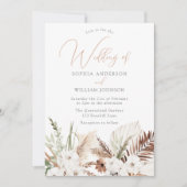 Herbst & Sommer Bohemische Blumenhochzeit Einladun Einladung (Vorderseite)