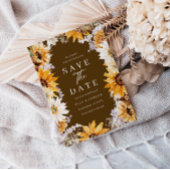 Herbst & Sommer Sonnenblumen Hochzeit Save The Date
