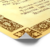 Herbst Song Erntedank Harvest Gedicht 10x14 Poster (Ecke)